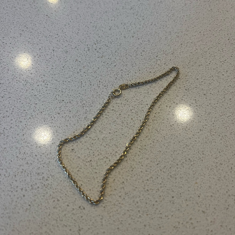 Solid 10K Elegant Gold Chain Bracelet